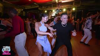 Santee Hernandez & Elena Badzym ~ salsa social dancing @ CSSF Rovinj