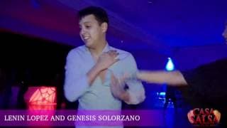 Lenin Lopez & Genesis Solorzano Social dancing at la CASA DE SALSA SOCIAL