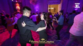Marie Cazorla & Marie Cazorla - social dancing @ Vienna Salsa Congress 2019