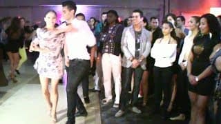 Liz Lira, Andrew Cervantes, Brandon Ayala social salsa dancing!