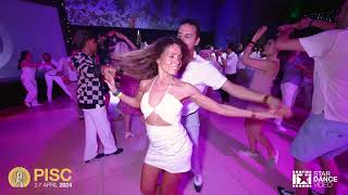 Ouissam Gouni & Val Levenez ~ social dancing @ Paris International Salsa Congress