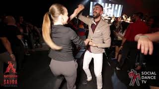 Panagiotis Aglamisis & Edyta Czagowiec - social dancing @ Amsterdam International Salsa Festival 2019