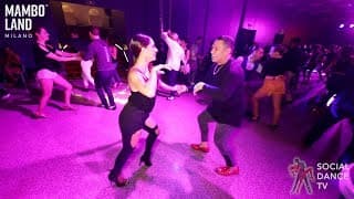 Michelle Morales & Brandon Ayala & Ashley & Michelle Morales - social dancing @ Mamboland Milano 2019