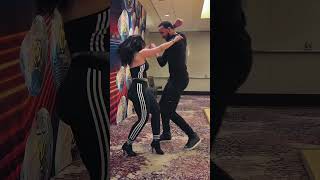 Pre-NYSBKZ warm- up! Social dancing with Chris Hernandez! #salsadance #socialdancing #salsa #shorts