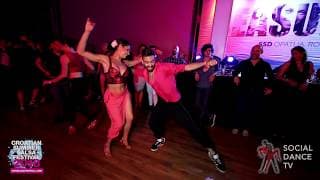 Panagiotis Aglamisis & Elena Badzym - social dancing @ Croatian Summer Salsa Festival 2018