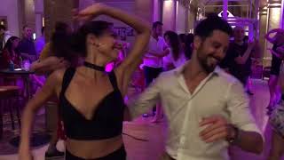 Elena Badzym & Romain Boulay social dancing at Vienna Summer Salsa Days 2017